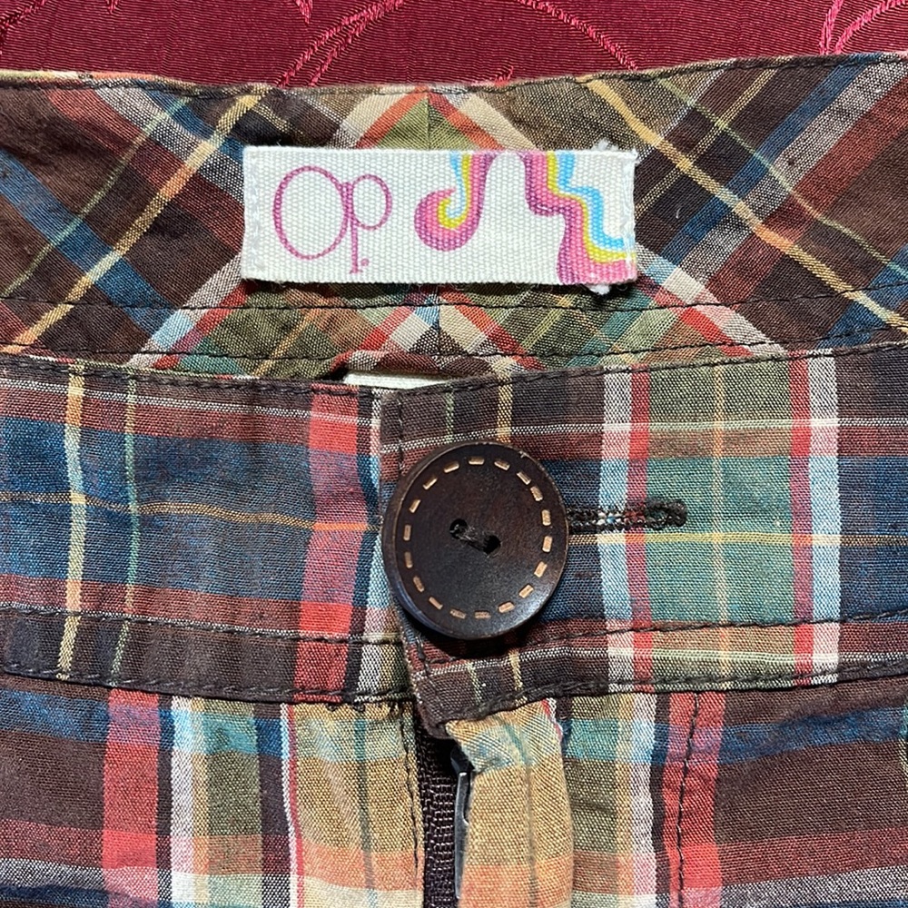 Women OP Plaid shorts size 11 - Picture 2 of 9